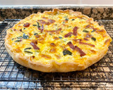 Foto del paso 10 de la receta: Pizza rústica de jamón serrano, patatas y calabacín