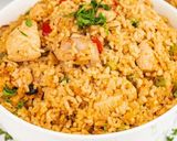 A picture of step 7 of High-Protein Garlic Chicken Fried Rice Recipe.