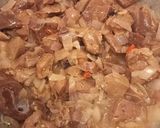 A picture of step 2 of Liver stew.
