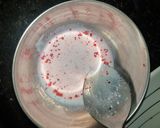 A picture of step 7 of Heart layered sponge cake.