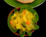 A picture of step 9 of Puri and potato curry.