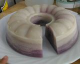 Foto langkah ke 3 dari resep Puding Lapis Ubi Ungu.
