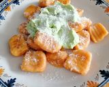 Foto del paso 9 de la receta Ñoquis de boniato con salsa de brócoli y queso