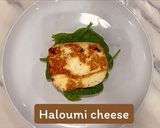 A picture of step 5 of Haloumi burger.
