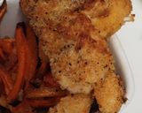 A picture of step 3 of Homemade breadcrumbed chicken pieces.