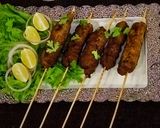 A picture of step 6 of Seekh kabab.