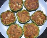 A picture of step 3 of Shimla Mirch Tikki Chaat.