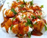 A picture of step 11 of Dahi Bhalla.