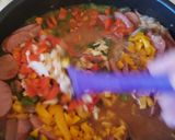A picture of step 7 of Jambalaya.