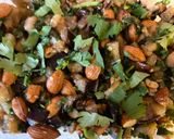 A picture of step 3 of Aubergine and almond salad.