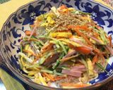 A picture of step 4 of Japanese Harusame Noodle Salad.