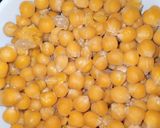 A picture of step 2 of Dahi Bara Chickpea Chaat.
