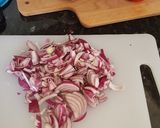 A picture of step 1 of Chicken curry.