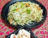 A picture of step 4 of Mung Sprouts, Capsicum Pulao.