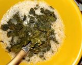 A picture of step 1 of Moringa in egg.