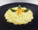 A picture of step 9 of Risotto with Asparagus and Orange.