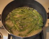 A picture of step 1 of Risoni Risotto with Saffron Tofu and Romano Bean Cream.