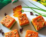 A picture of step 5 of Tricolor burfi.
