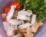 Hình bước làm 1 của món Ragu đậu gà chay