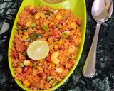A picture of step 5 of Veggie Masala Poha/Flattered Rice.