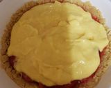 A picture of step 6 of My Strawberry and Custard no bake tart. 😋.
