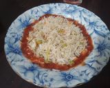 A picture of step 6 of Chili Garlic sauce with Fried Rice.