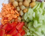 A picture of step 1 of Hung curd salad.
