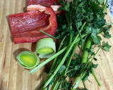 Foto del paso 2 de la receta: Arepita Saludable de pimentón, cilantro y ajo porro 🤤