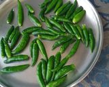 राई -हरी मिर्च का अचार(Hari mirch ka Achar recipe ine Hindi) रेसिपी चरण 1 फोटो