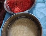 A picture of step 1 of Gajar rice.
