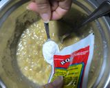Foto del paso 3 de la receta: Panqueques 🥞 de harina de avena con plátano 🍌 con pasas 🍇 y algarrobina 🍯