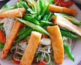 Hình bước làm 2 của món Bún gạo xào chay