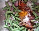 A picture of step 3 of French beans curry.