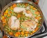 Foto del paso 3 de la receta: Pollo arvejado con zapalllo