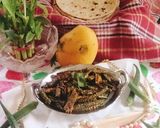 A picture of step 1 of Bhindi Fry (crispy bhindi rava fry).
