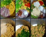 A picture of step 2 of Corn tikki.