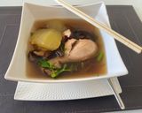 A picture of step 3 of Soba Noodles with Chicken, Winter Melon Soup.