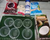 A picture of step 1 of Coconut Jelly with Red Beans.