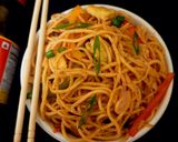 A picture of step 10 of Egg hakka noodles.