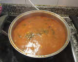 Foto del paso 7 de la receta: Sopa de tomate con hierbabuena y gambas