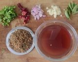 A picture of step 1 of Neem flower rasam.