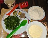 A picture of step 1 of Methi paratha.