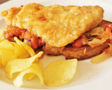 Foto del paso 5 de la receta: Tostada de Merluza rebozada con Piperrada
