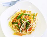 Hình bước làm 5 của món Mỳ ý sốt tôm rau củ