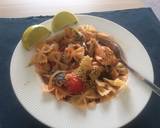 Salmon pasta with tomato sauce π
