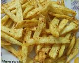 A picture of step 6 of Homemade french fries 😊😊😊.