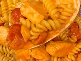 Tomato Coconut Cream Pasta with Salmon