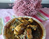 A picture of step 4 of Chicken spinach with fenugreek leaves.