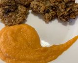 Zabpelyhes csirkemáj, sárgarépa pürével 🥕 recept fázis 4 fotója