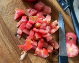 A picture of step 2 of Zucchini with Bell Peppers.